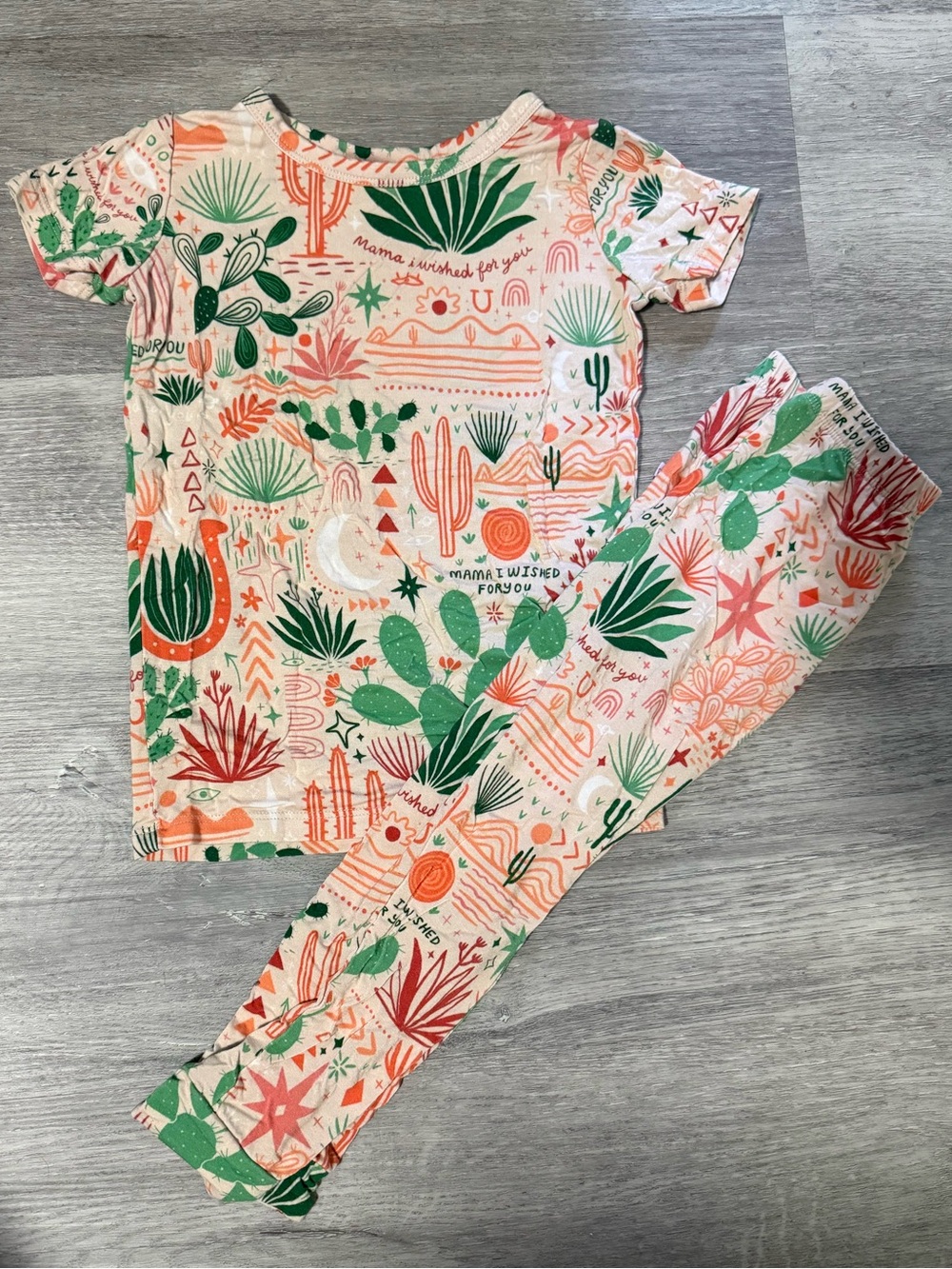 Desert Cactus Bamboo Toddler Pajamas